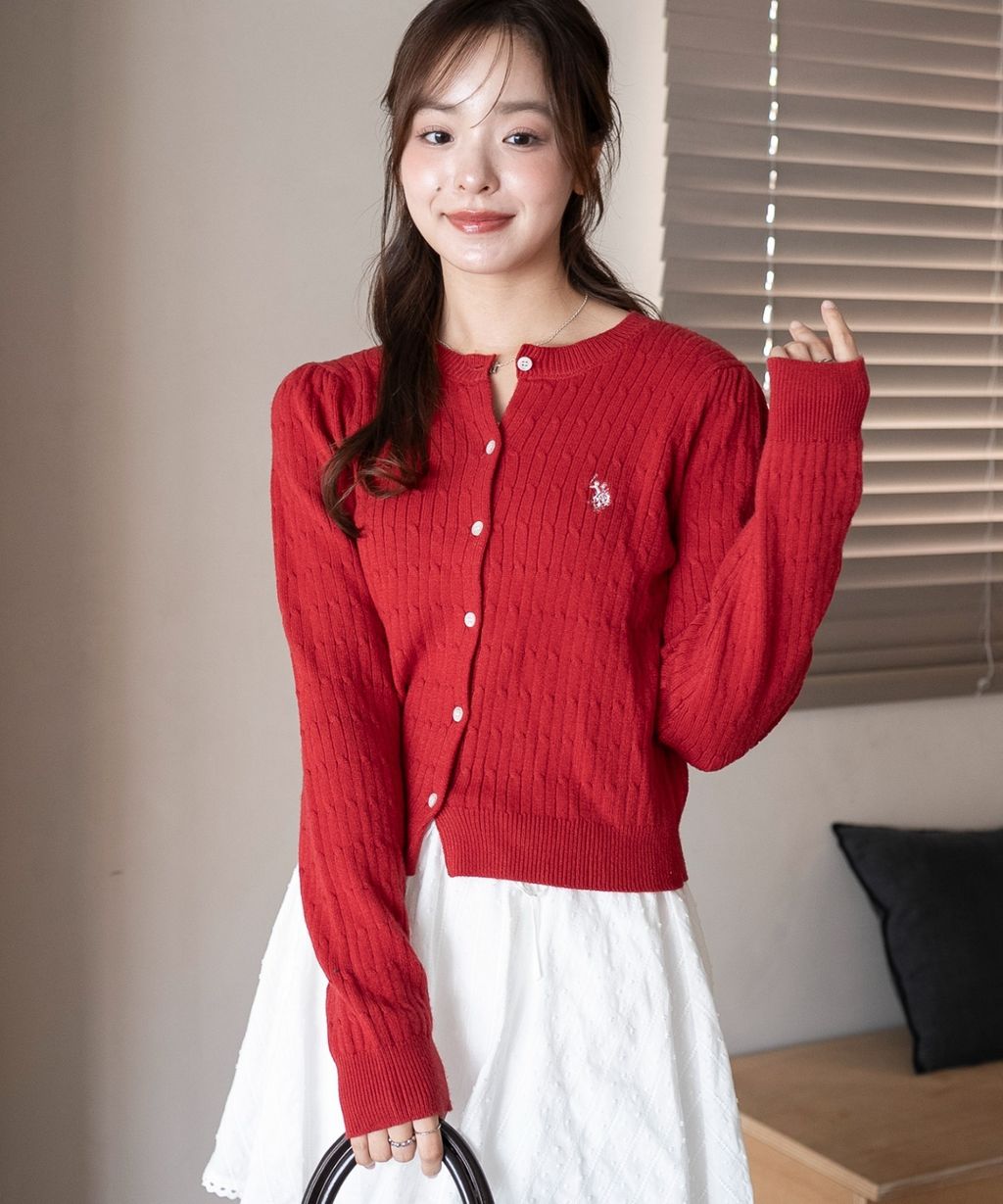 U.S. POLO ASSN. 25AW 麻花編針織開襟衫_32