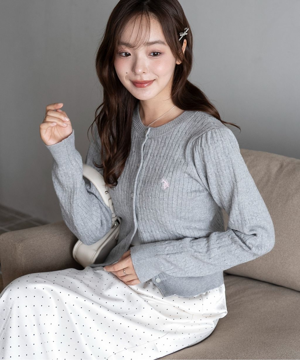 U.S. POLO ASSN. 25AW 麻花編針織開襟衫_22