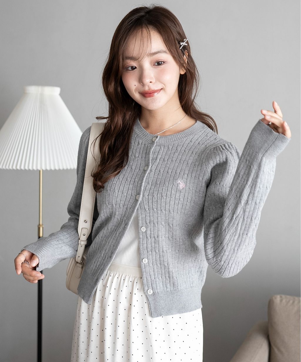 U.S. POLO ASSN. 25AW 麻花編針織開襟衫_18