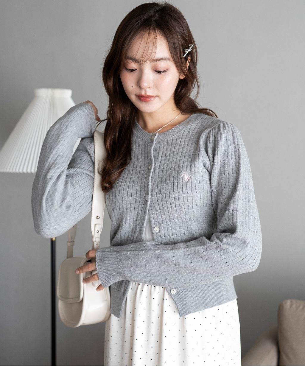 U.S. POLO ASSN. 25AW 麻花編針織開襟衫_17