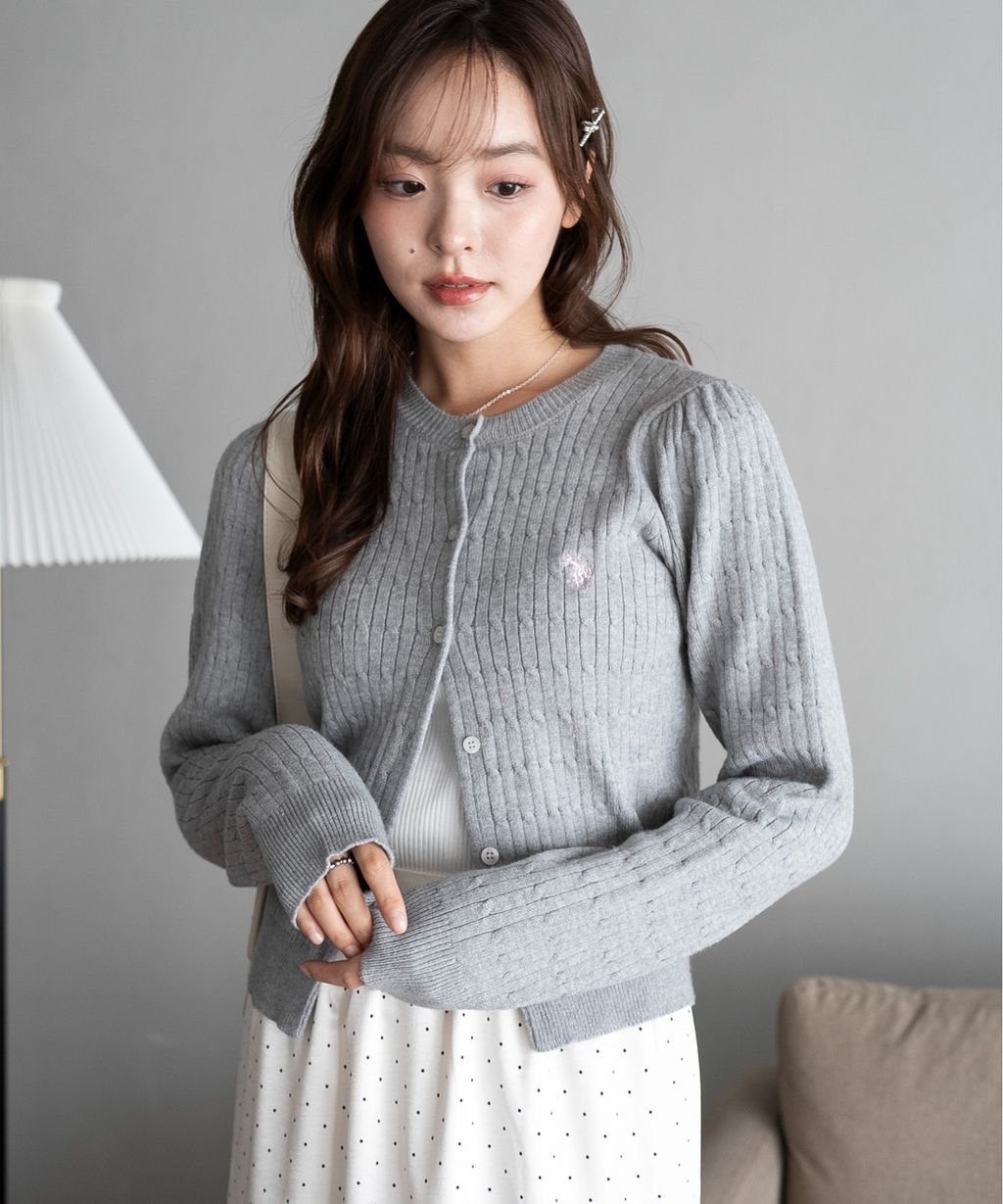 U.S. POLO ASSN. 25AW 麻花編針織開襟衫_16