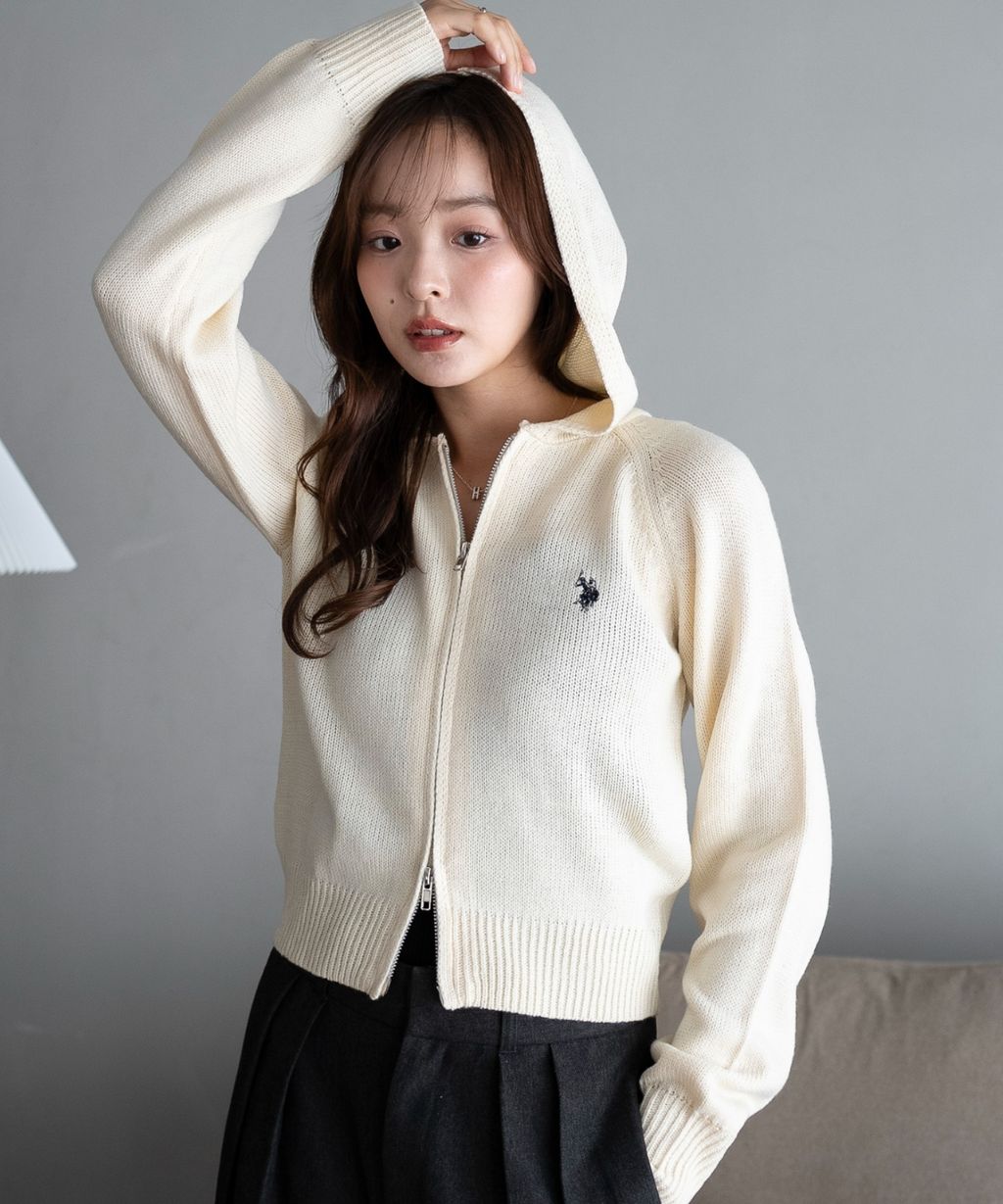 U.S. POLO ASSN. 25AW 雙拉鍊針織連帽外套_17