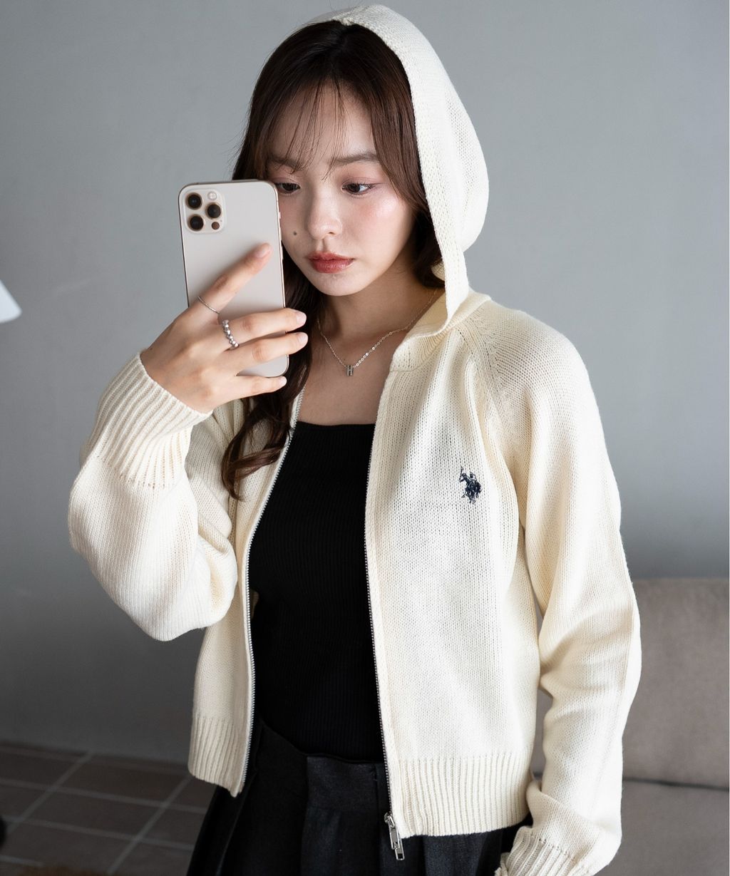 U.S. POLO ASSN. 25AW 雙拉鍊針織連帽外套_20