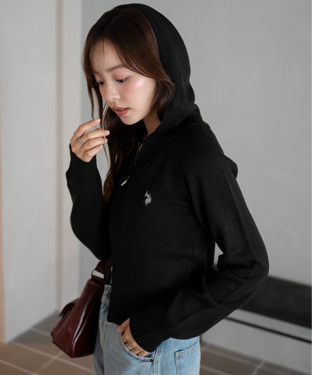 U.S. POLO ASSN. 25AW 雙拉鍊針織連帽外套_9