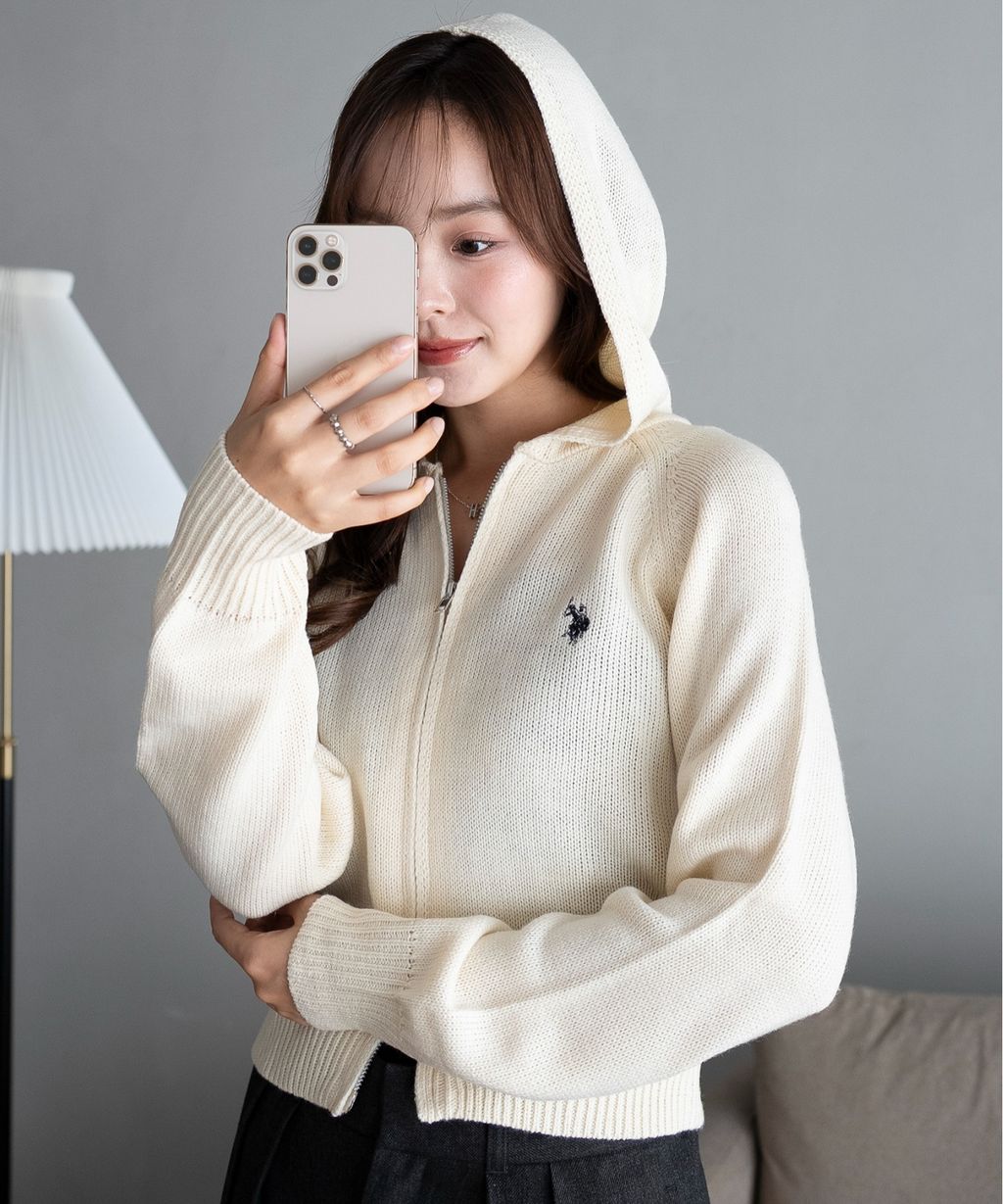 U.S. POLO ASSN. 25AW 雙拉鍊針織連帽外套_18