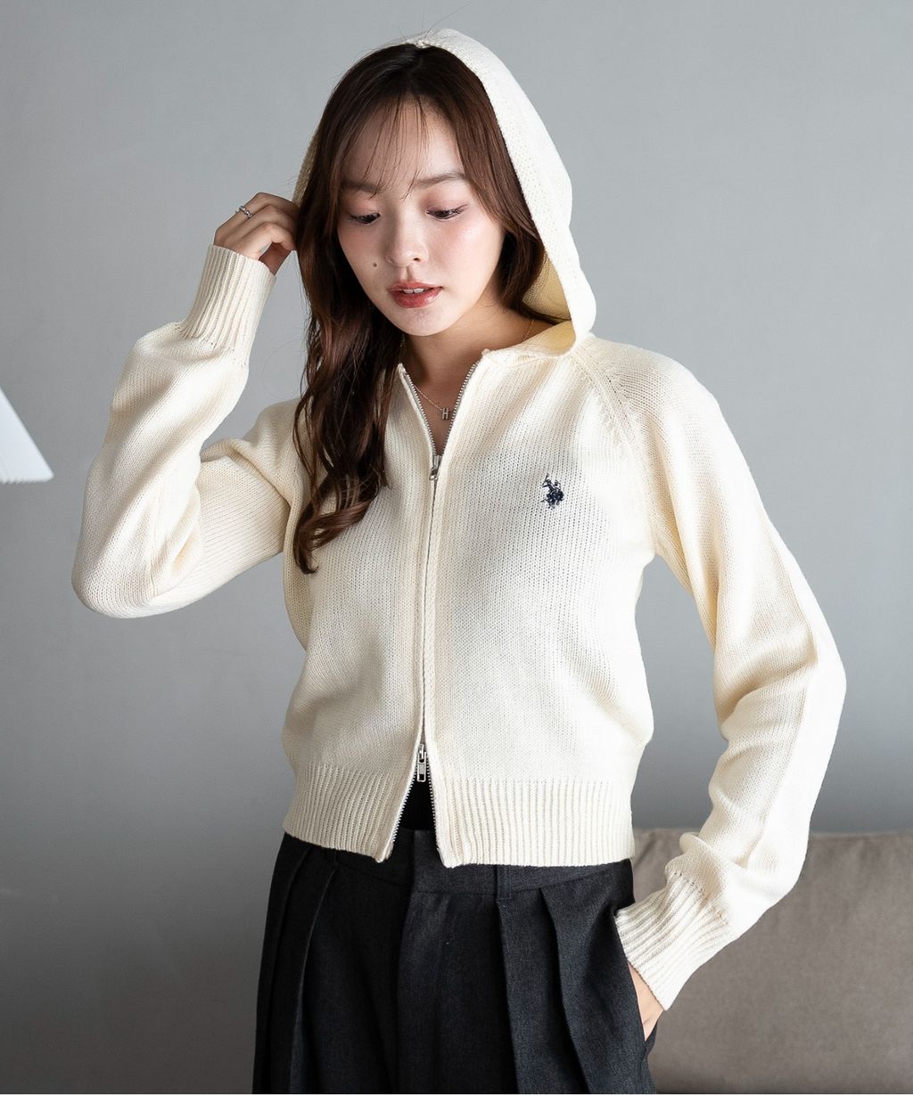 U.S. POLO ASSN. 25AW 雙拉鍊針織連帽外套_15