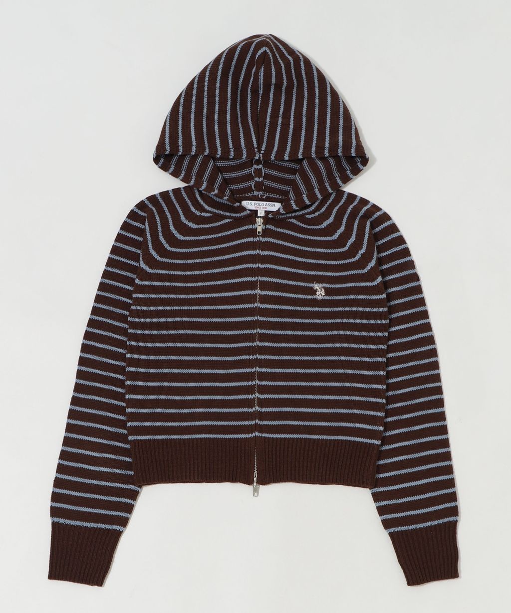 U.S. POLO ASSN. 25AW 雙拉鍊針織連帽外套_42