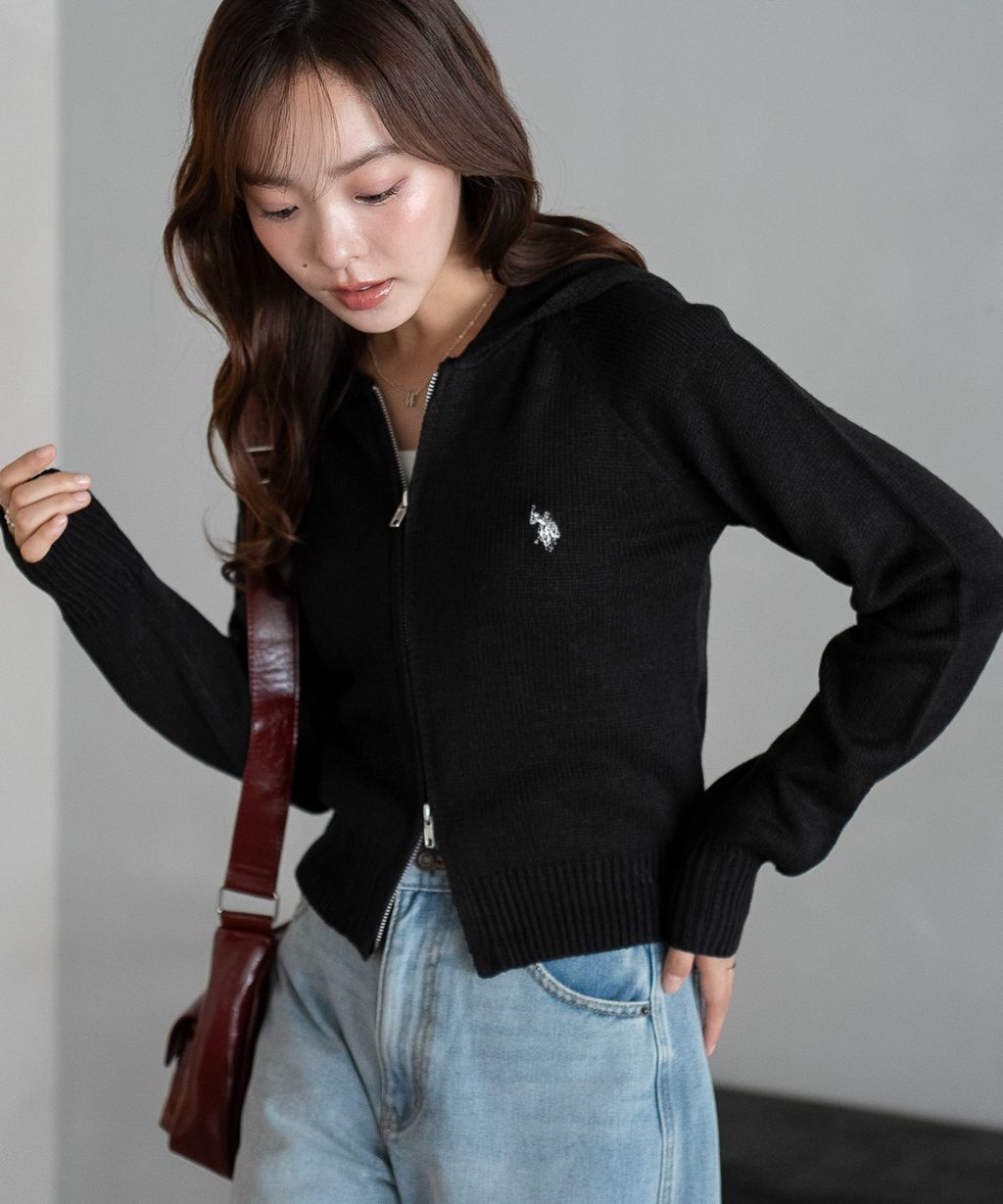 U.S. POLO ASSN. 25AW 雙拉鍊針織連帽外套_38