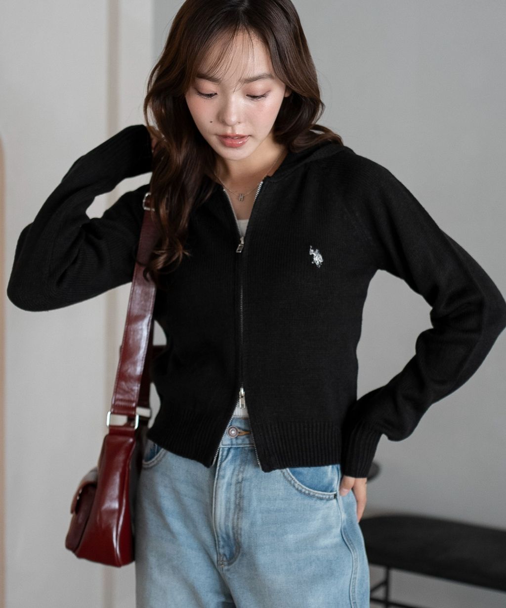 U.S. POLO ASSN. 25AW 雙拉鍊針織連帽外套_40