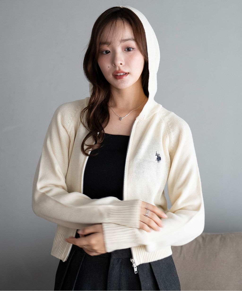 U.S. POLO ASSN. 25AW 雙拉鍊針織連帽外套_21