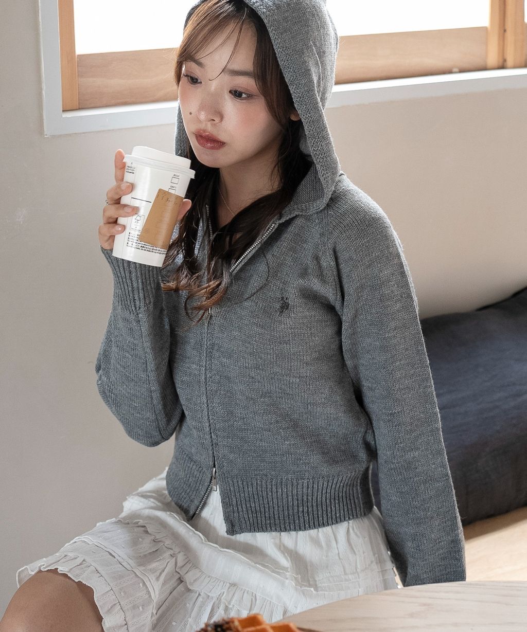 U.S. POLO ASSN. 25AW 雙拉鍊針織連帽外套_34