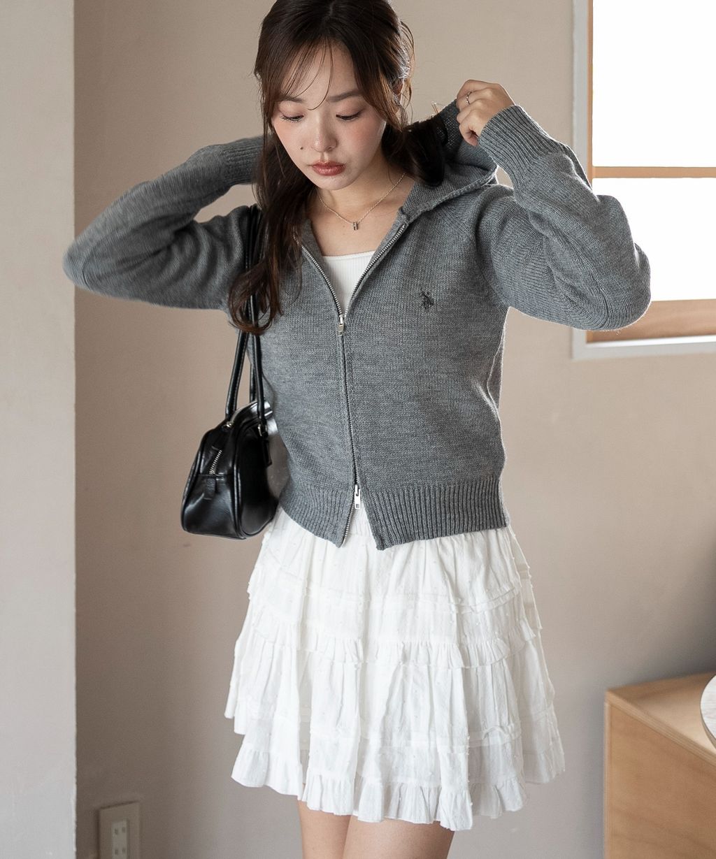 U.S. POLO ASSN. 25AW 雙拉鍊針織連帽外套_32