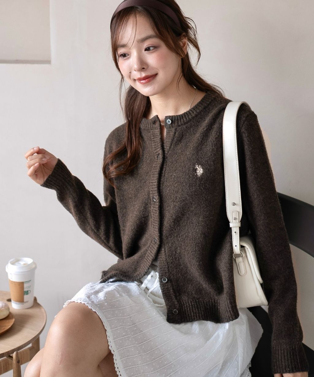 U.S. POLO ASSN. 25AW 微起毛感開襟衫_1