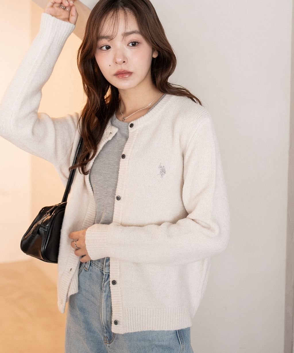 U.S. POLO ASSN. 25AW 微起毛感開襟衫_9