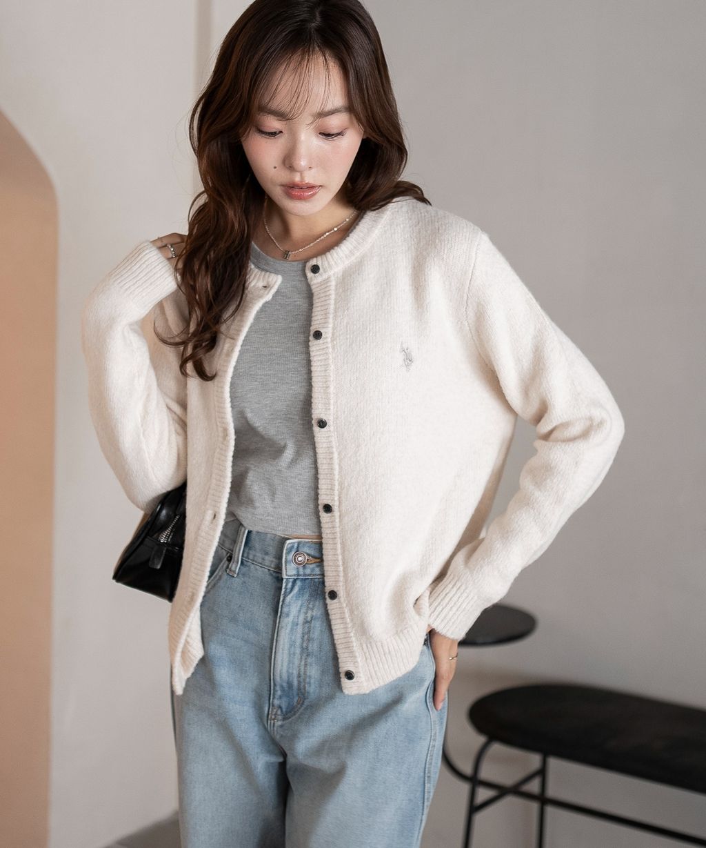 U.S. POLO ASSN. 25AW 微起毛感開襟衫_8