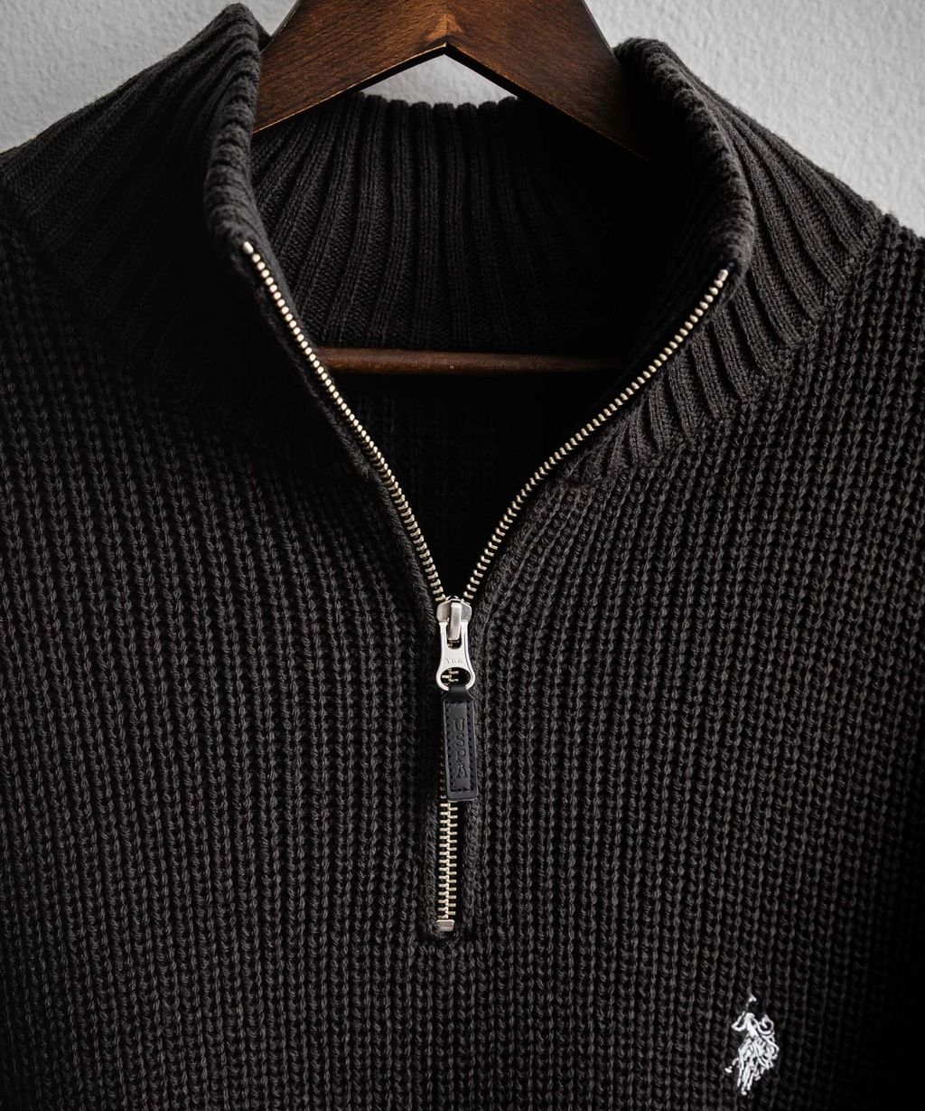 U.S. POLO ASSN. 半拉鍊寬鬆版型針織毛衣_47