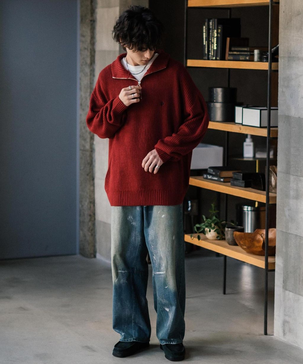 U.S. POLO ASSN. 半拉鍊寬鬆版型針織毛衣_37