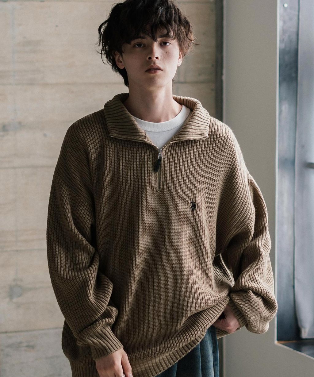 U.S. POLO ASSN. 半拉鍊寬鬆版型針織毛衣_28