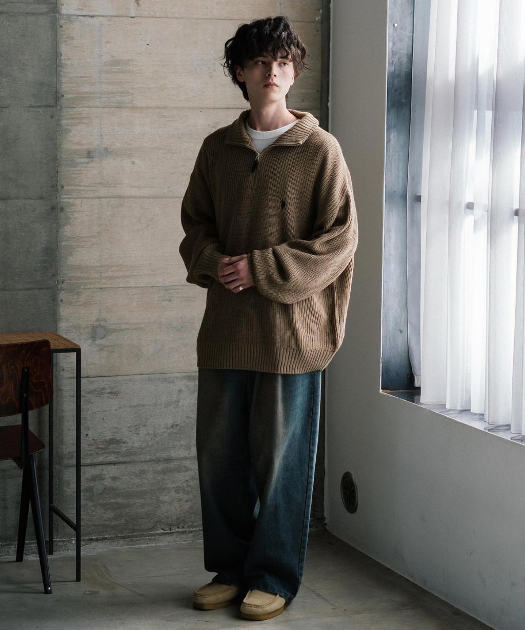 U.S. POLO ASSN. 半拉鍊寬鬆版型針織毛衣_30