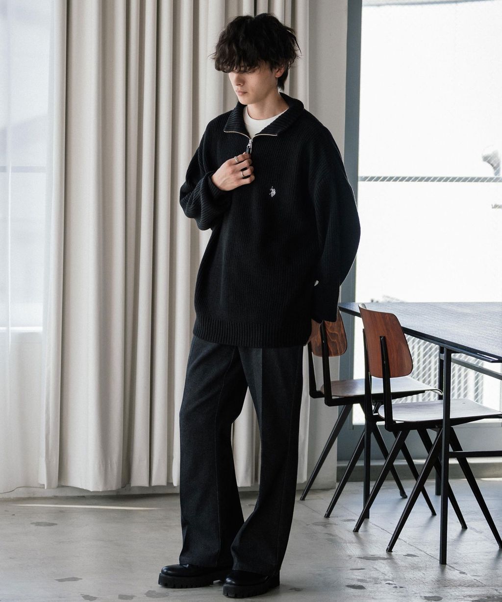 U.S. POLO ASSN. 半拉鍊寬鬆版型針織毛衣_17