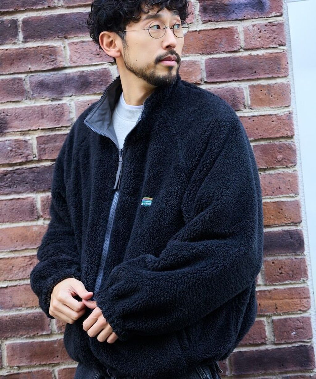 FREAKS STORE 寬鬆版型尼龍x刷毛雙面穿立領夾克_64