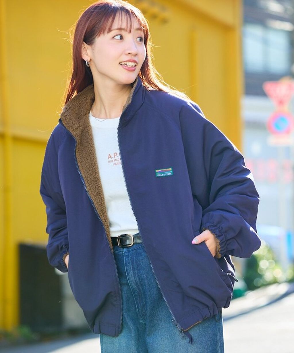 FREAKS STORE 寬鬆版型尼龍x刷毛雙面穿立領夾克_52