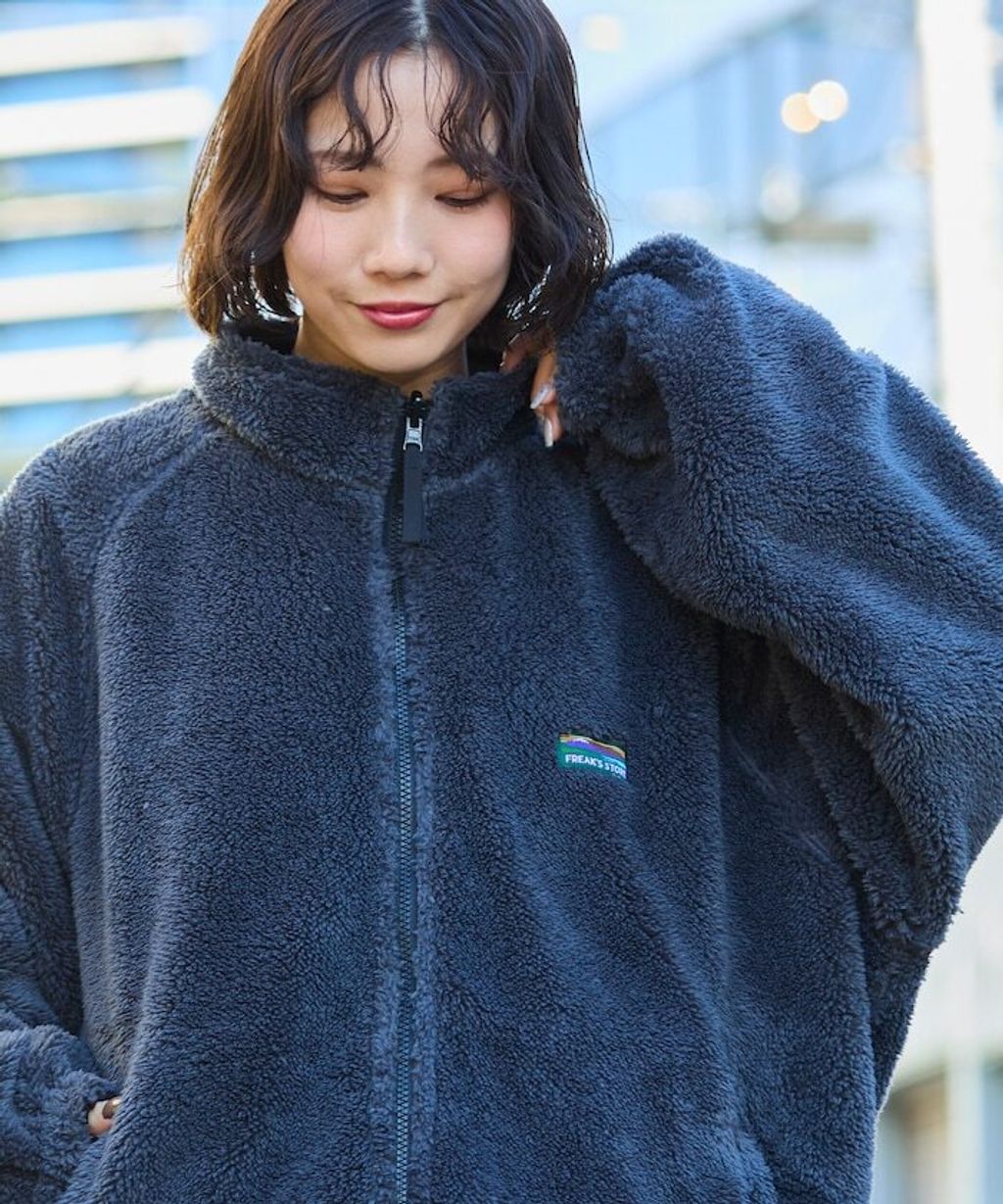 FREAKS STORE 寬鬆版型尼龍x刷毛雙面穿立領夾克_44