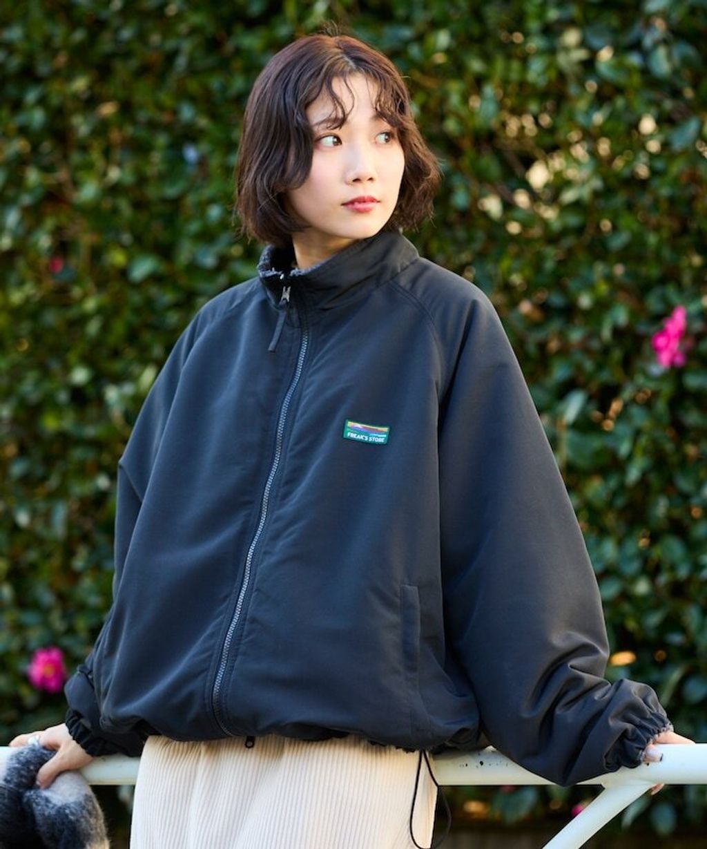 FREAKS STORE 寬鬆版型尼龍x刷毛雙面穿立領夾克_35