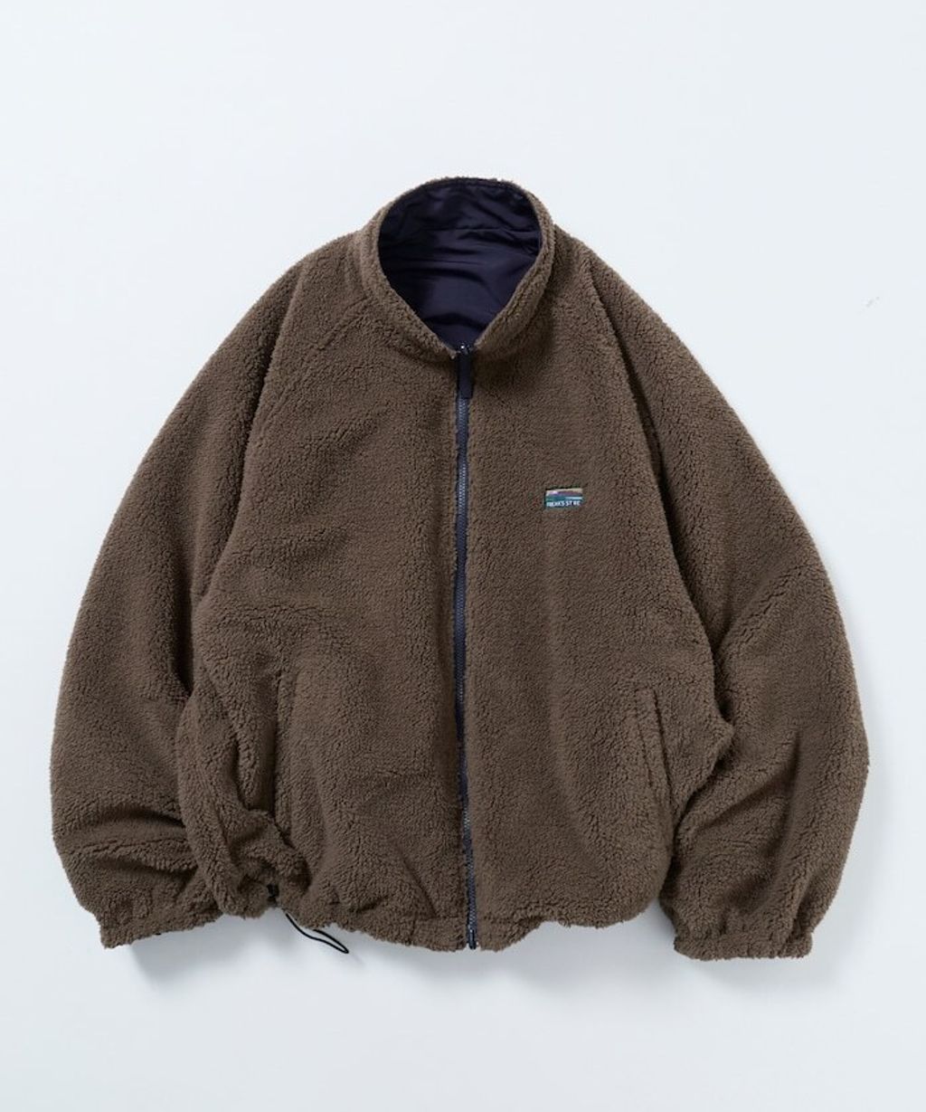 FREAKS STORE 寬鬆版型尼龍x刷毛雙面穿立領夾克_24