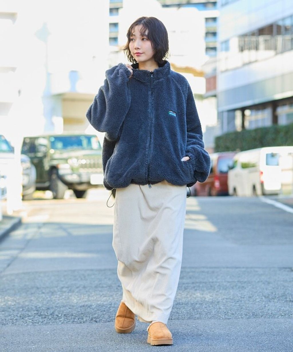 FREAKS STORE 寬鬆版型尼龍x刷毛雙面穿立領夾克_40