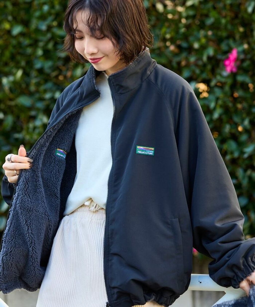 FREAKS STORE 寬鬆版型尼龍x刷毛雙面穿立領夾克_39