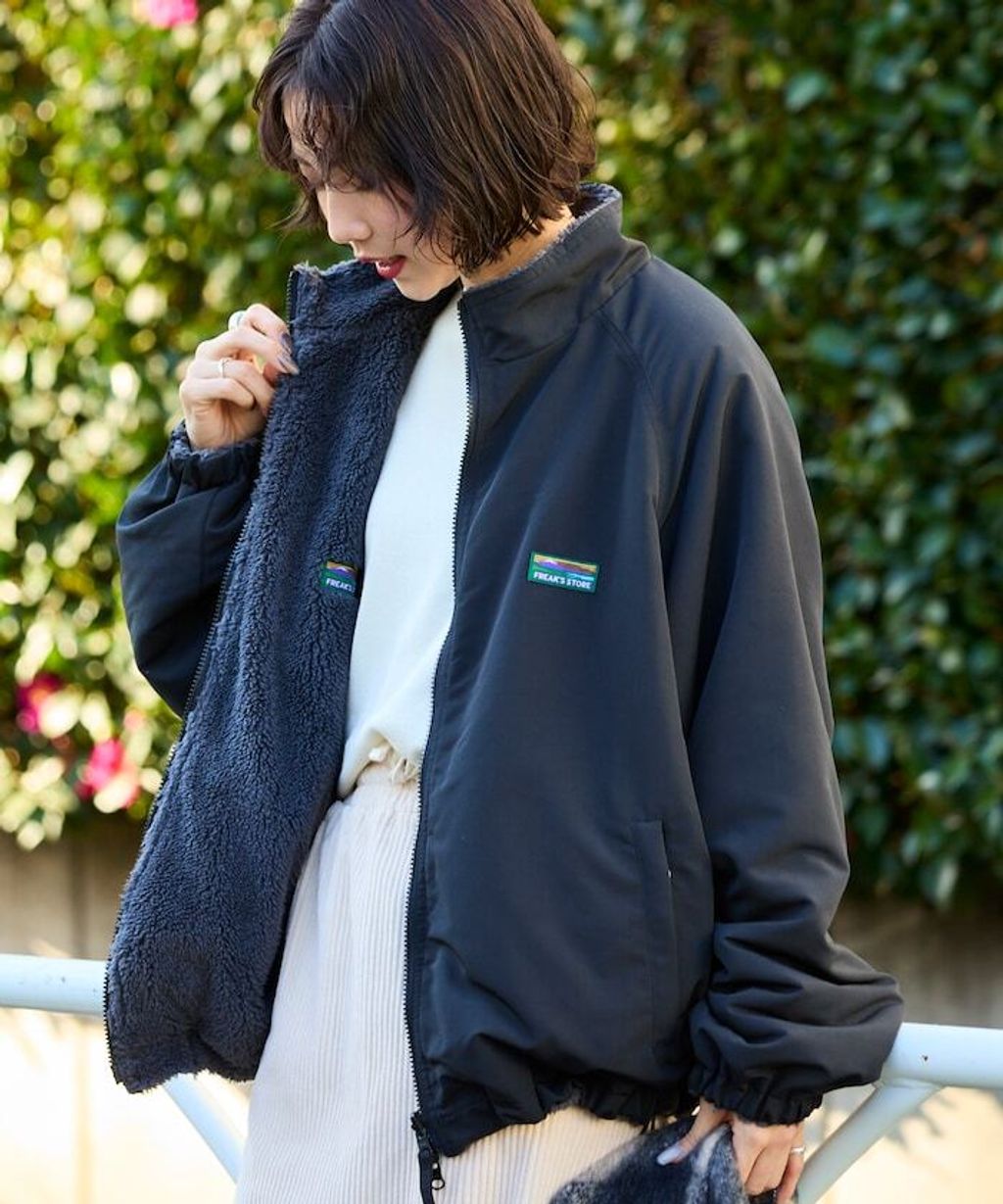 FREAKS STORE 寬鬆版型尼龍x刷毛雙面穿立領夾克_38