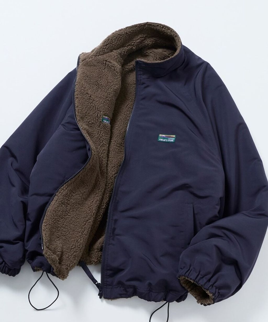 FREAKS STORE 寬鬆版型尼龍x刷毛雙面穿立領夾克_21