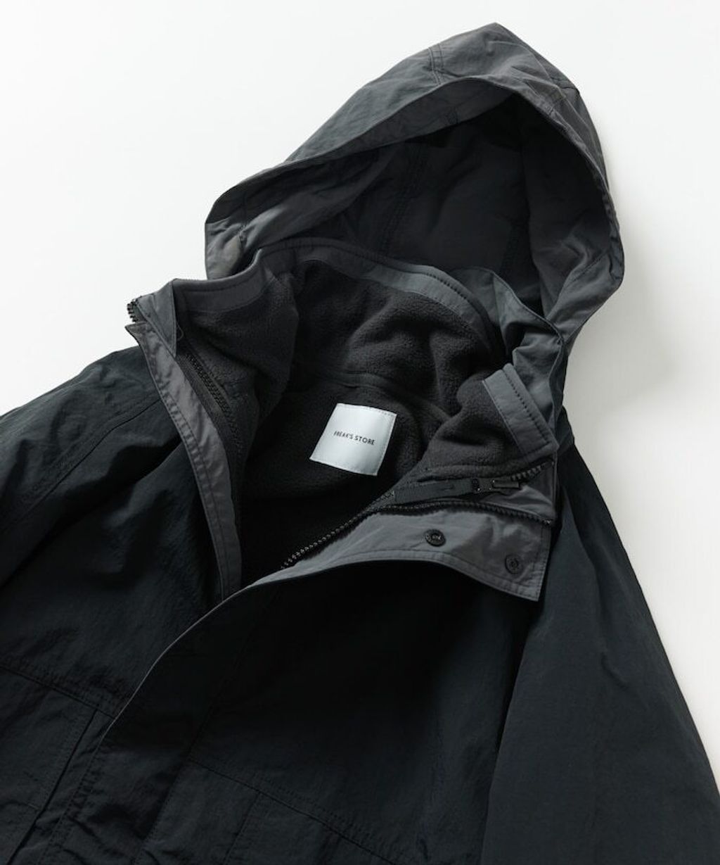 FREAKS STORE 3WAY 寬鬆版型尼龍×刷毛可拆式衣領外套_17