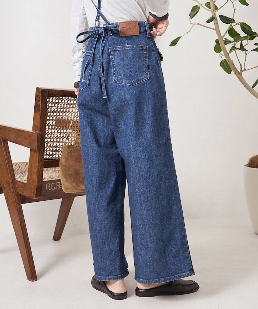 FREAKS STORE x SOMETHING 寬版顯瘦細吊帶丹寧褲 (一褲多穿)_30