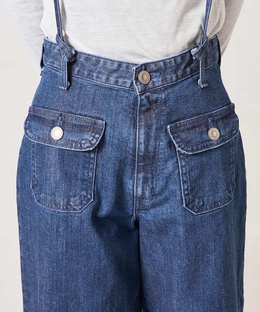 FREAKS STORE x SOMETHING 寬版顯瘦細吊帶丹寧褲 (一褲多穿)_41