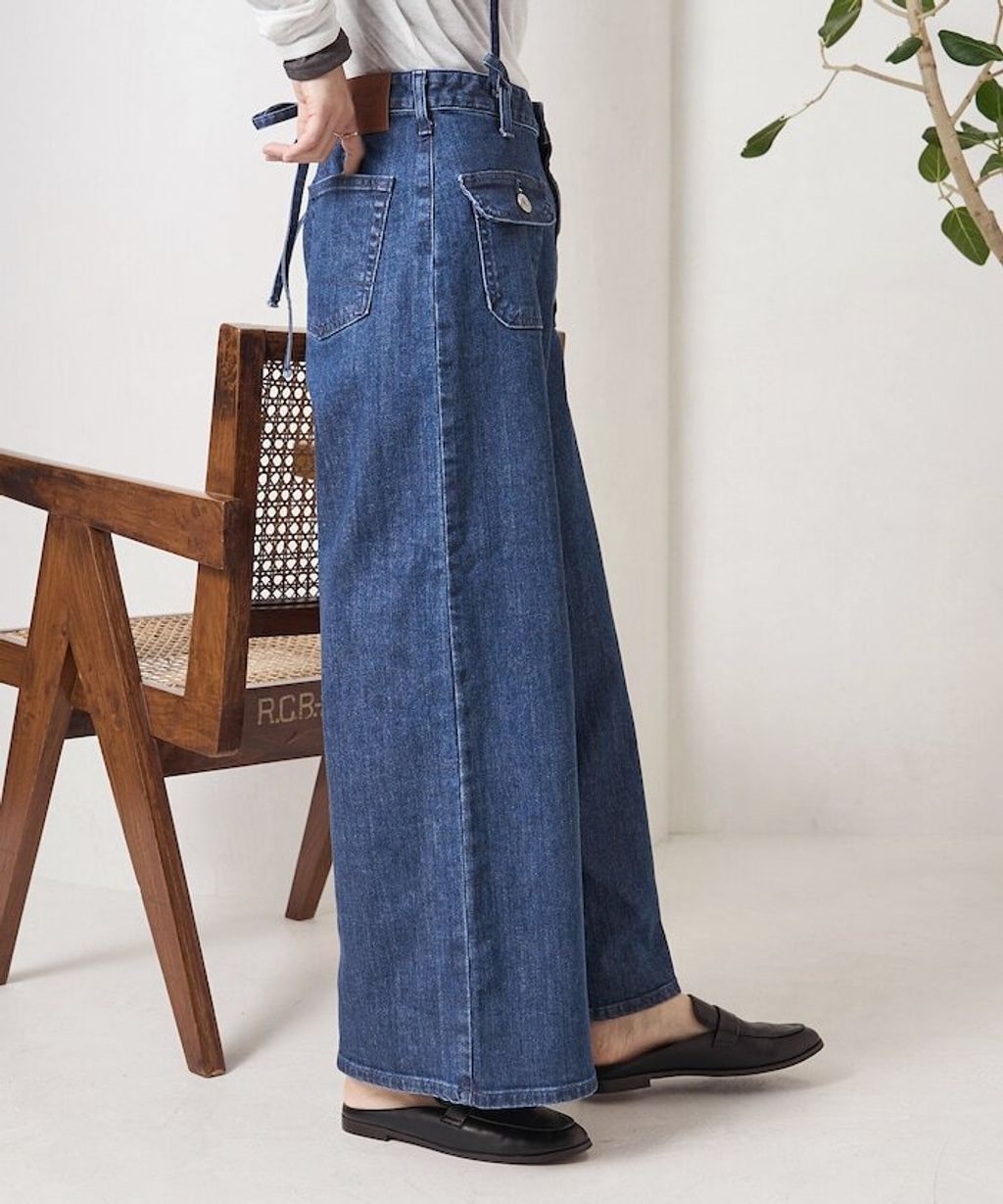 FREAKS STORE x SOMETHING 寬版顯瘦細吊帶丹寧褲 (一褲多穿)_29