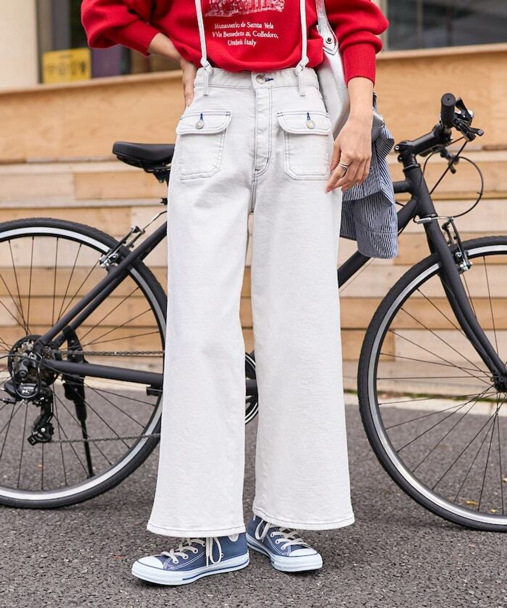 FREAKS STORE x SOMETHING 寬版顯瘦細吊帶丹寧褲 (一褲多穿)_6