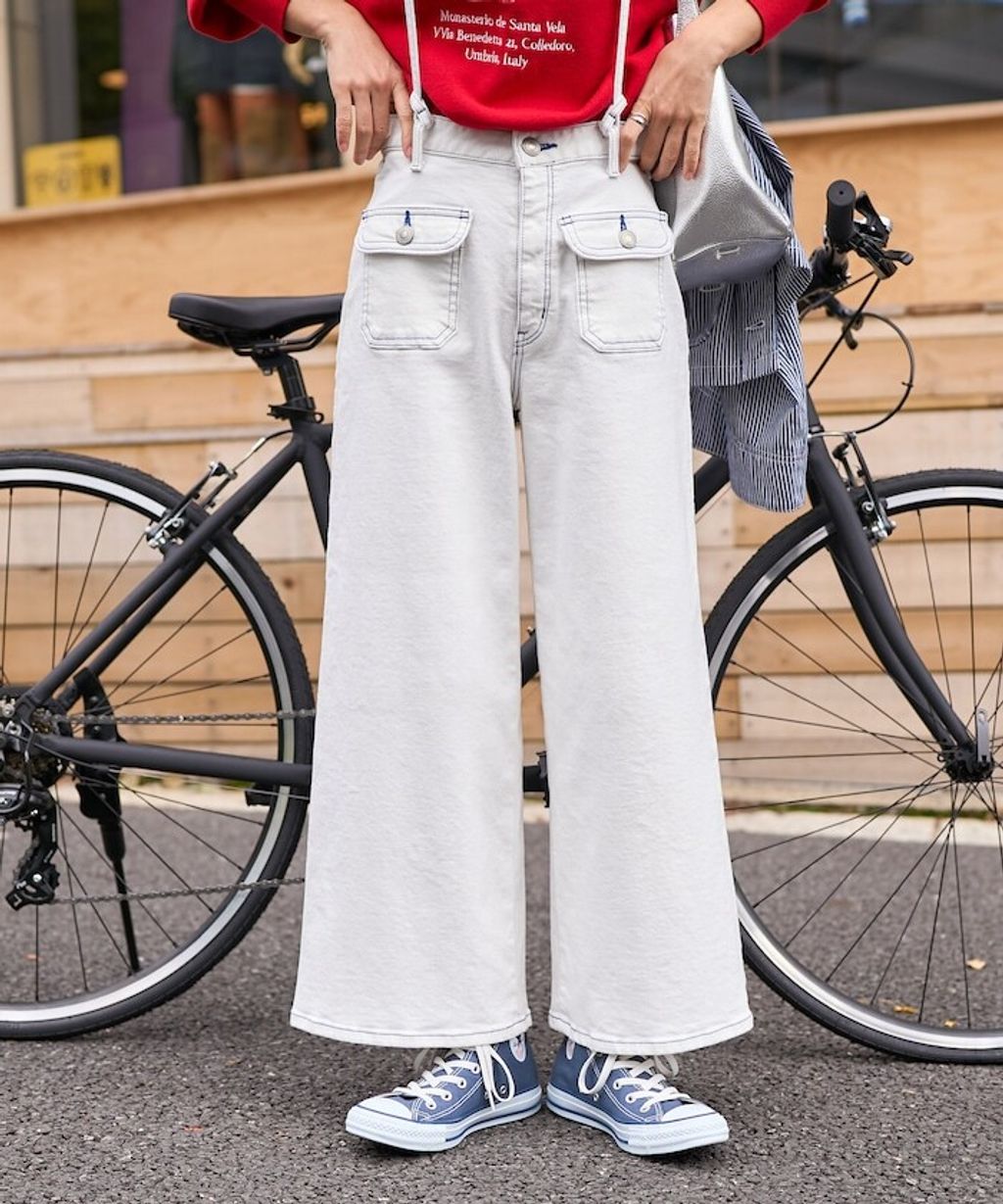 FREAKS STORE x SOMETHING 寬版顯瘦細吊帶丹寧褲 (一褲多穿)_7