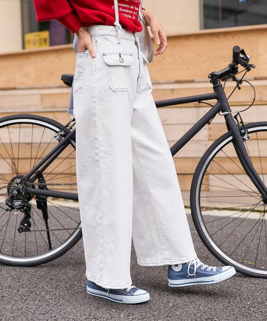 FREAKS STORE x SOMETHING 寬版顯瘦細吊帶丹寧褲 (一褲多穿)_8