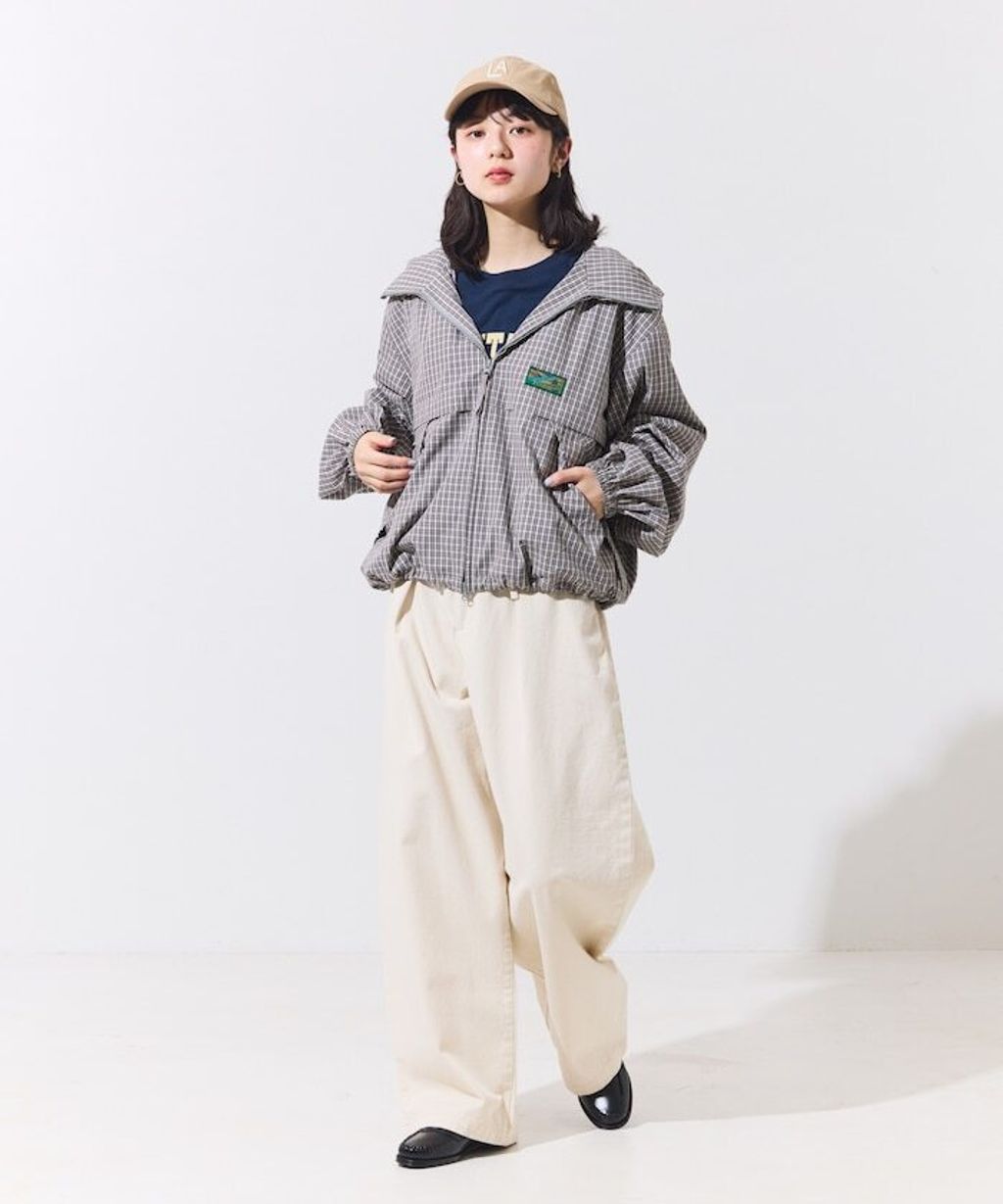 Foxfire × FREAKS STORE 輕量格紋連帽拉鍊下擺抽繩外套_6