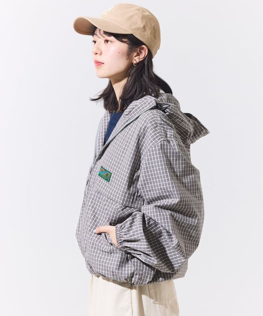 Foxfire × FREAKS STORE 輕量格紋連帽拉鍊下擺抽繩外套_12