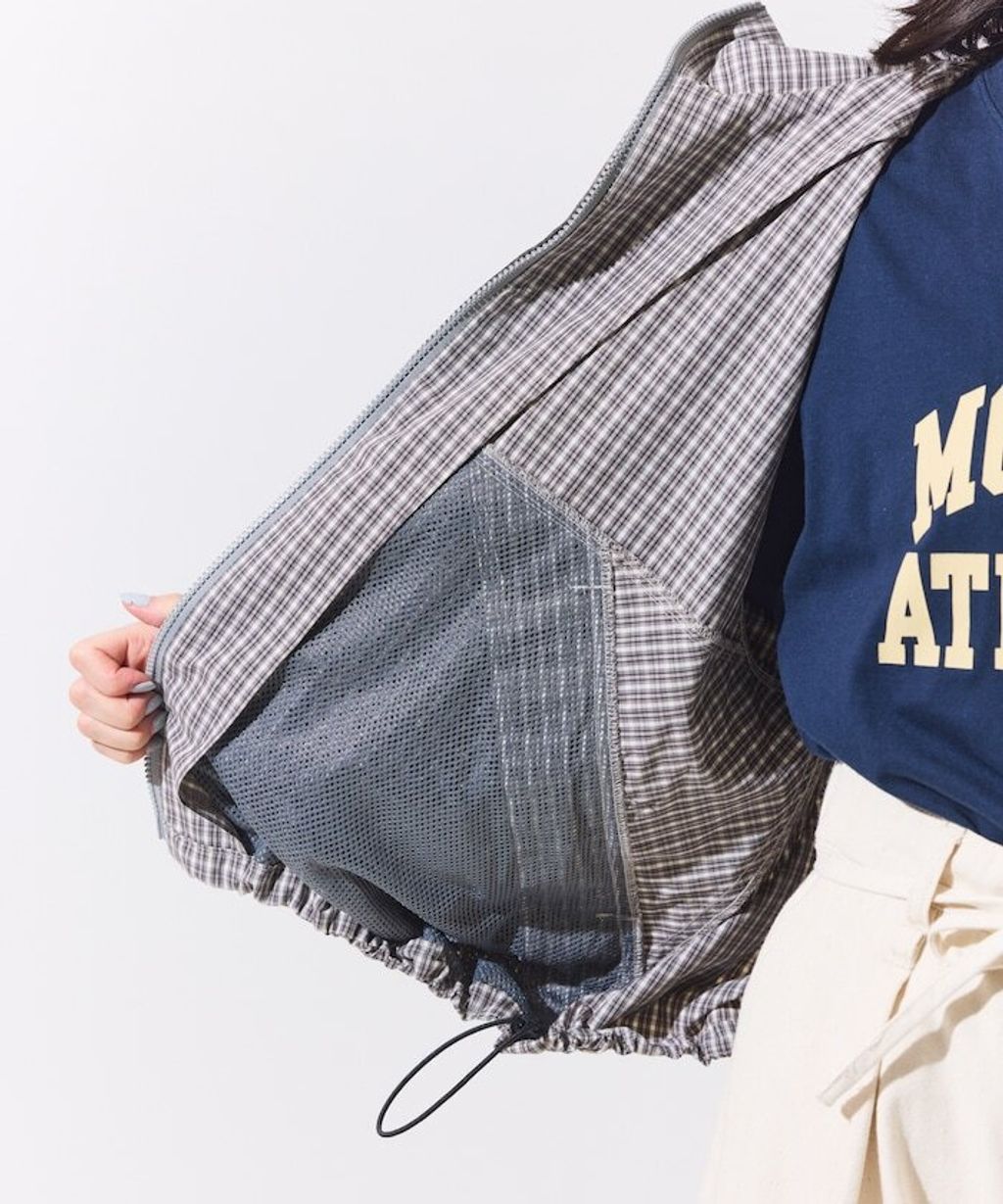 Foxfire × FREAKS STORE 輕量格紋連帽拉鍊下擺抽繩外套_35