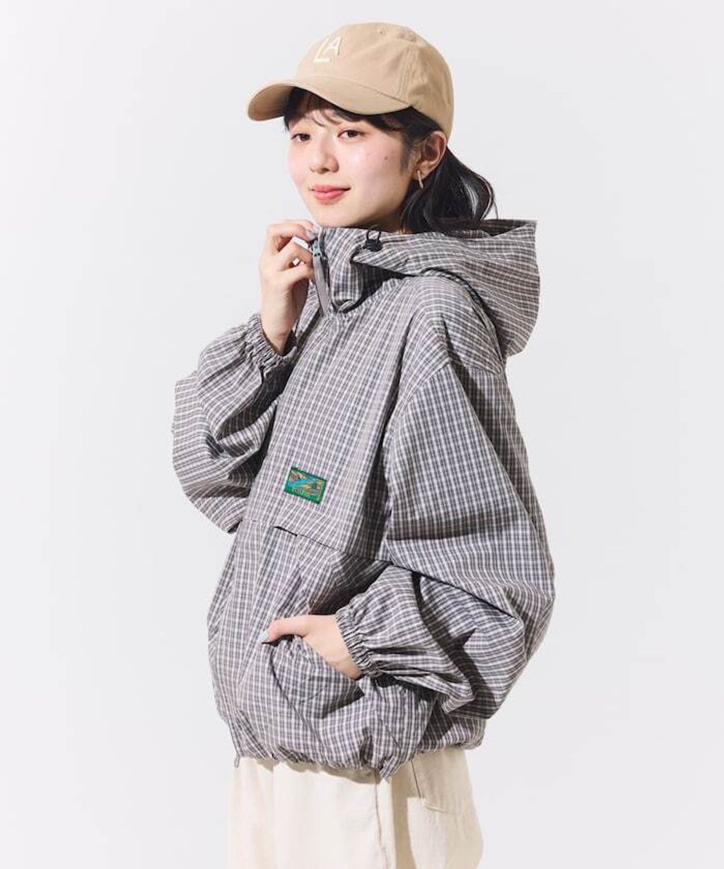 Foxfire × FREAKS STORE 輕量格紋連帽拉鍊下擺抽繩外套_22