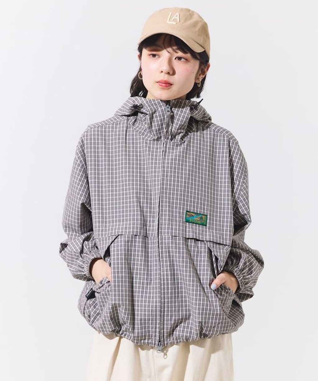 Foxfire × FREAKS STORE 輕量格紋連帽拉鍊下擺抽繩外套_23