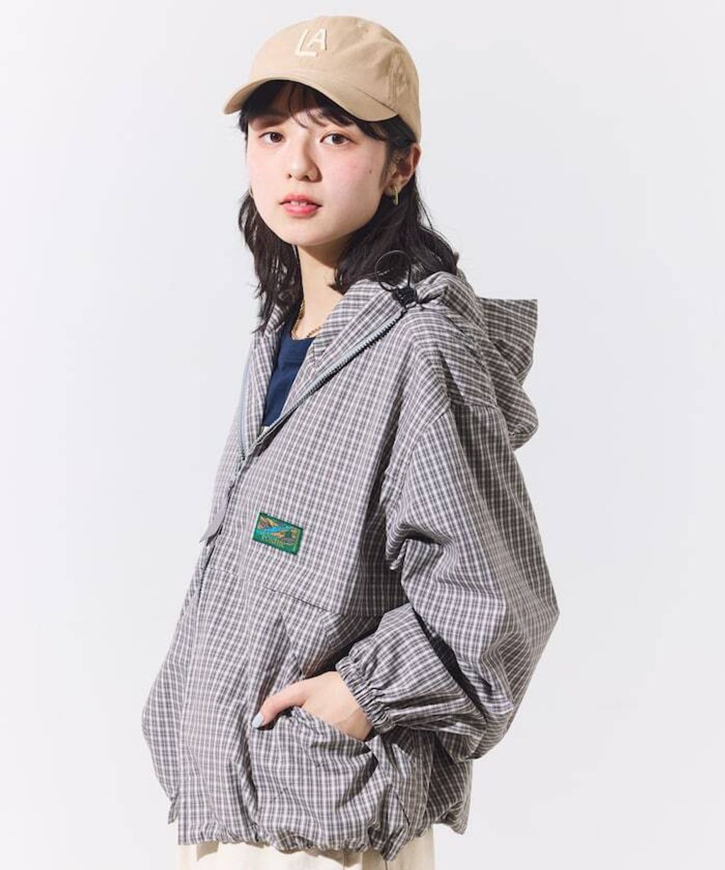 Foxfire × FREAKS STORE 輕量格紋連帽拉鍊下擺抽繩外套_20