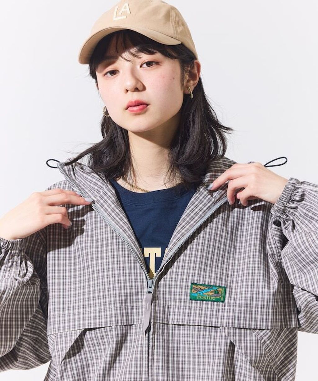 Foxfire × FREAKS STORE 輕量格紋連帽拉鍊下擺抽繩外套_15