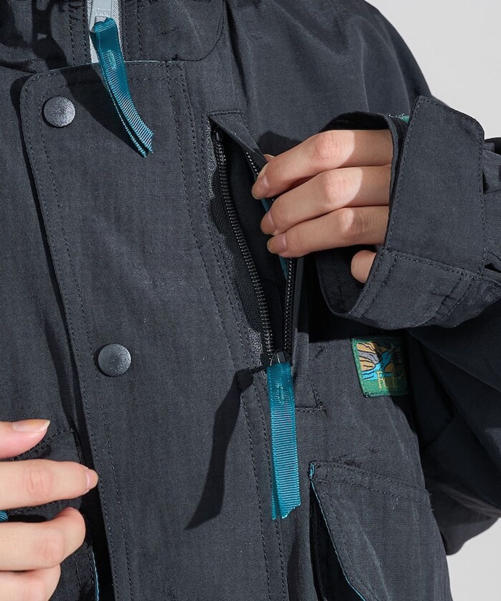 Foxfire × FREAKS STORE 雙拉鍊短版復古風尼龍外套_65