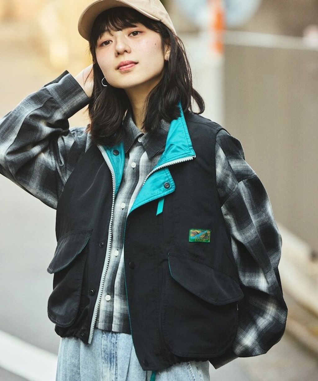 Foxfire × FREAKS STORE New Destination古著感短版多口袋機能釣魚背心(女款)_18