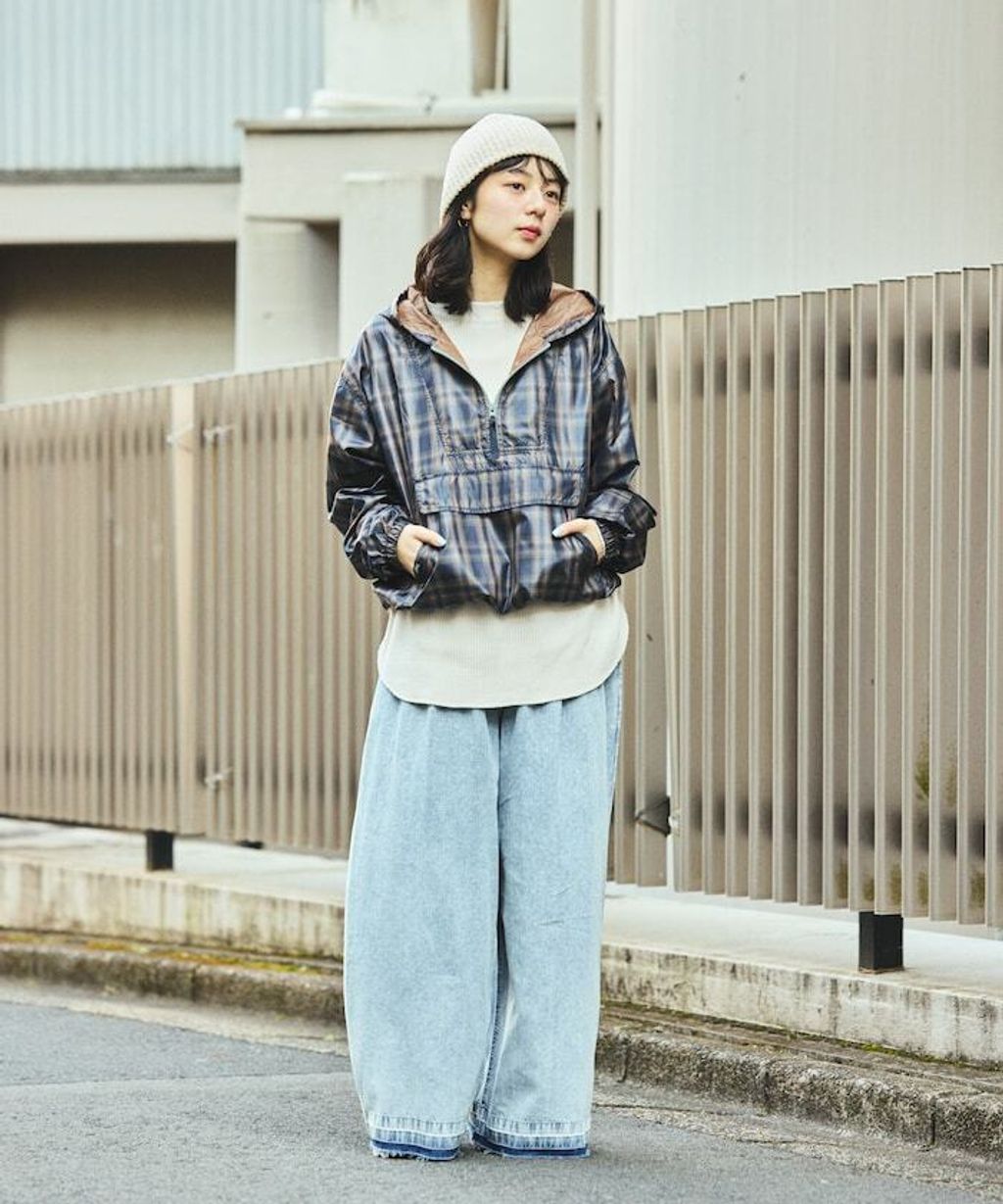 Foxfire × FREAKS STORE New Destination英倫格紋半襟連帽抽繩外套_4